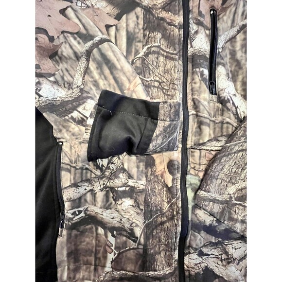 Mossy Oak Jacket Coat Break Up Infinity Camouflage Front Zip Sz L 42-44 - Picture 7 of 11